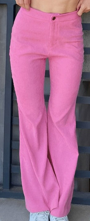 Grace - Pink Flared Trousers