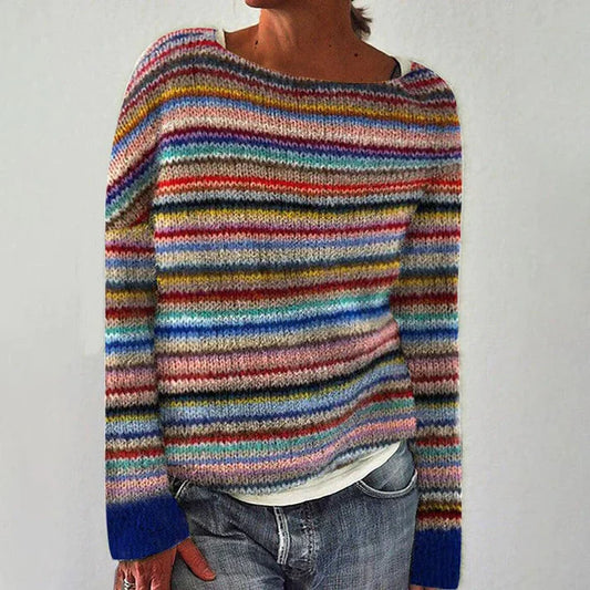 Margot - Elegant Striped Long-sleeved Sweater